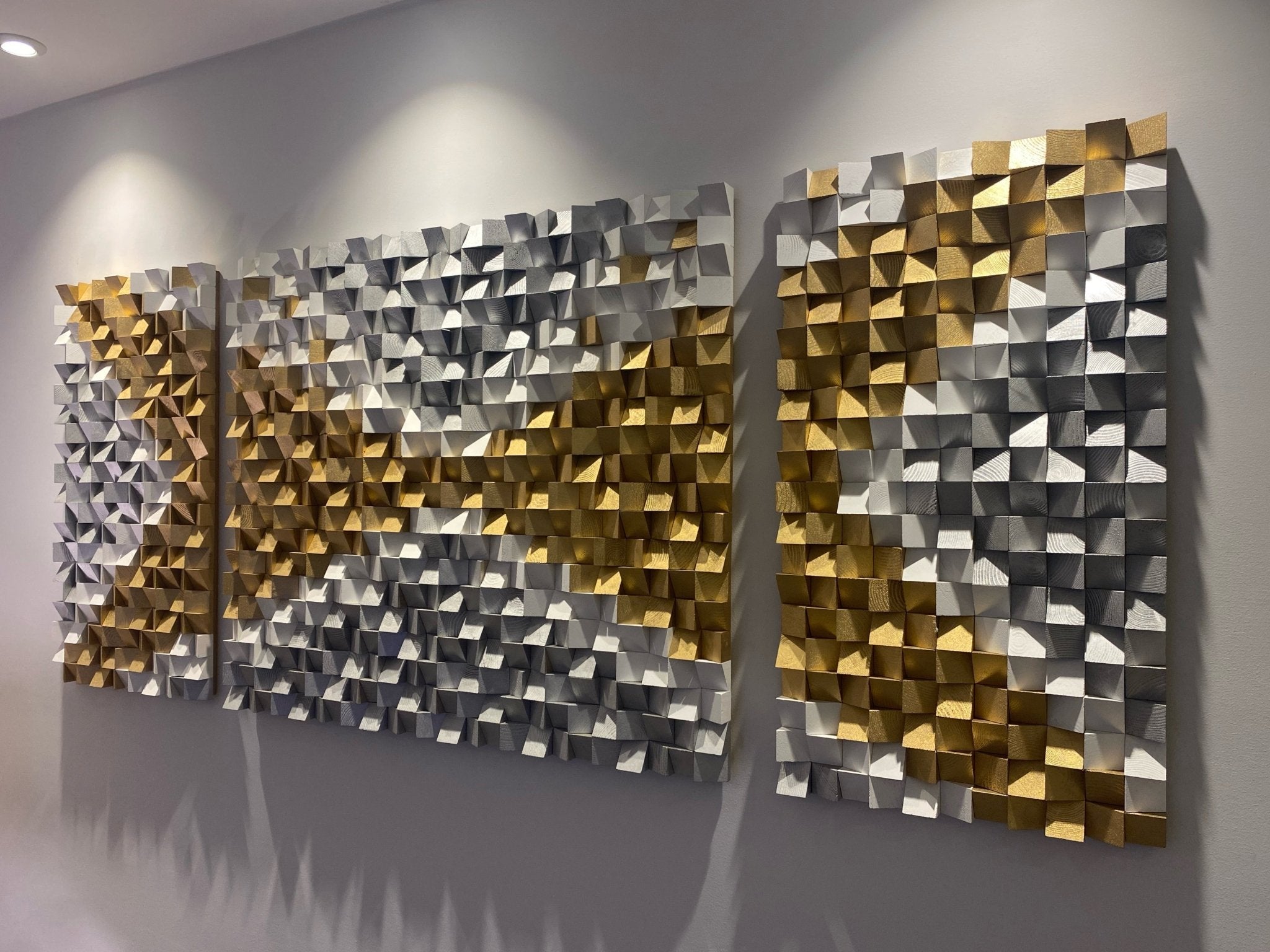 3 Piece Oversized Wall Art by Woodeometry