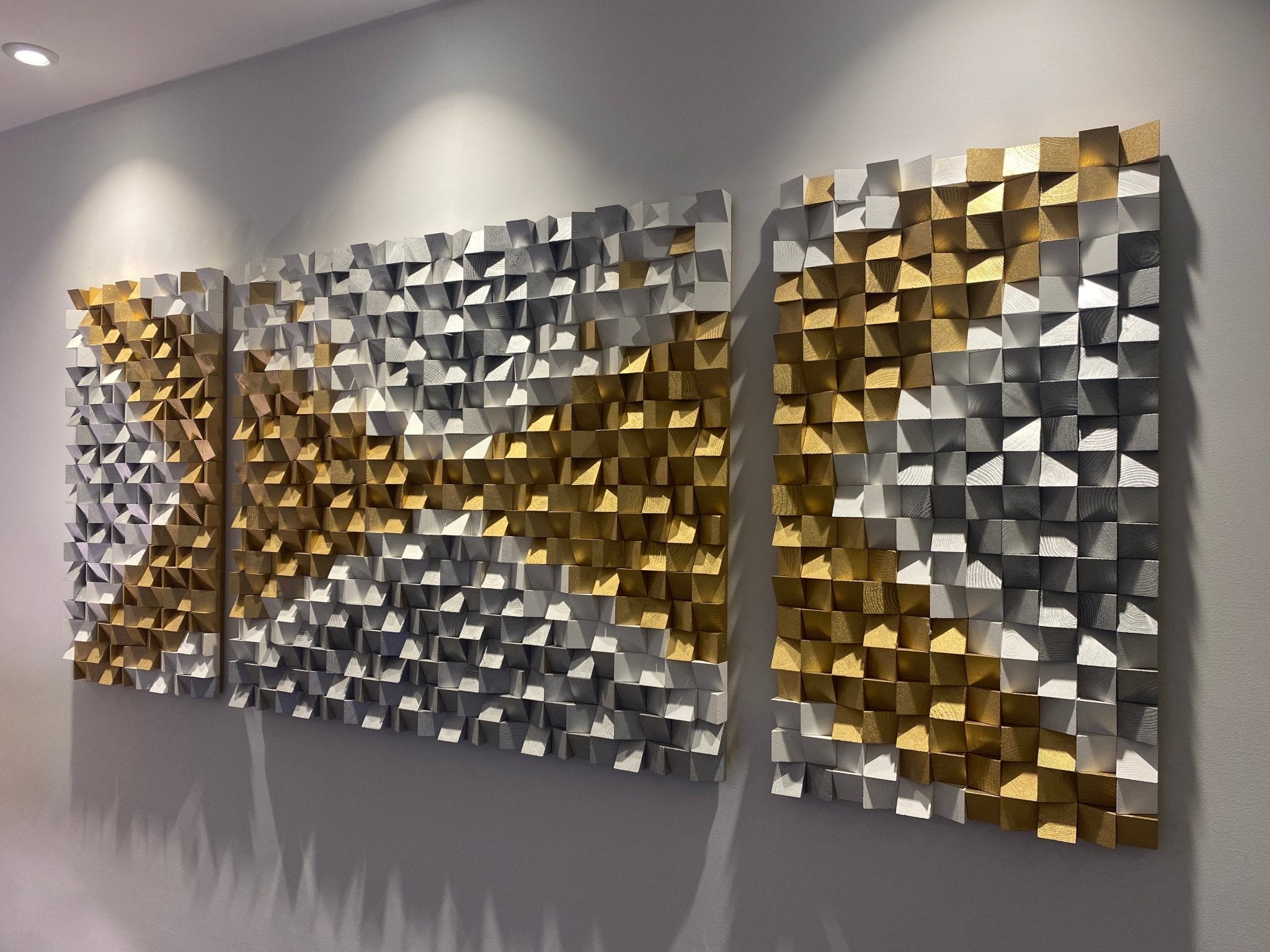 3 Piece Oversized Wall Art by Woodeometry