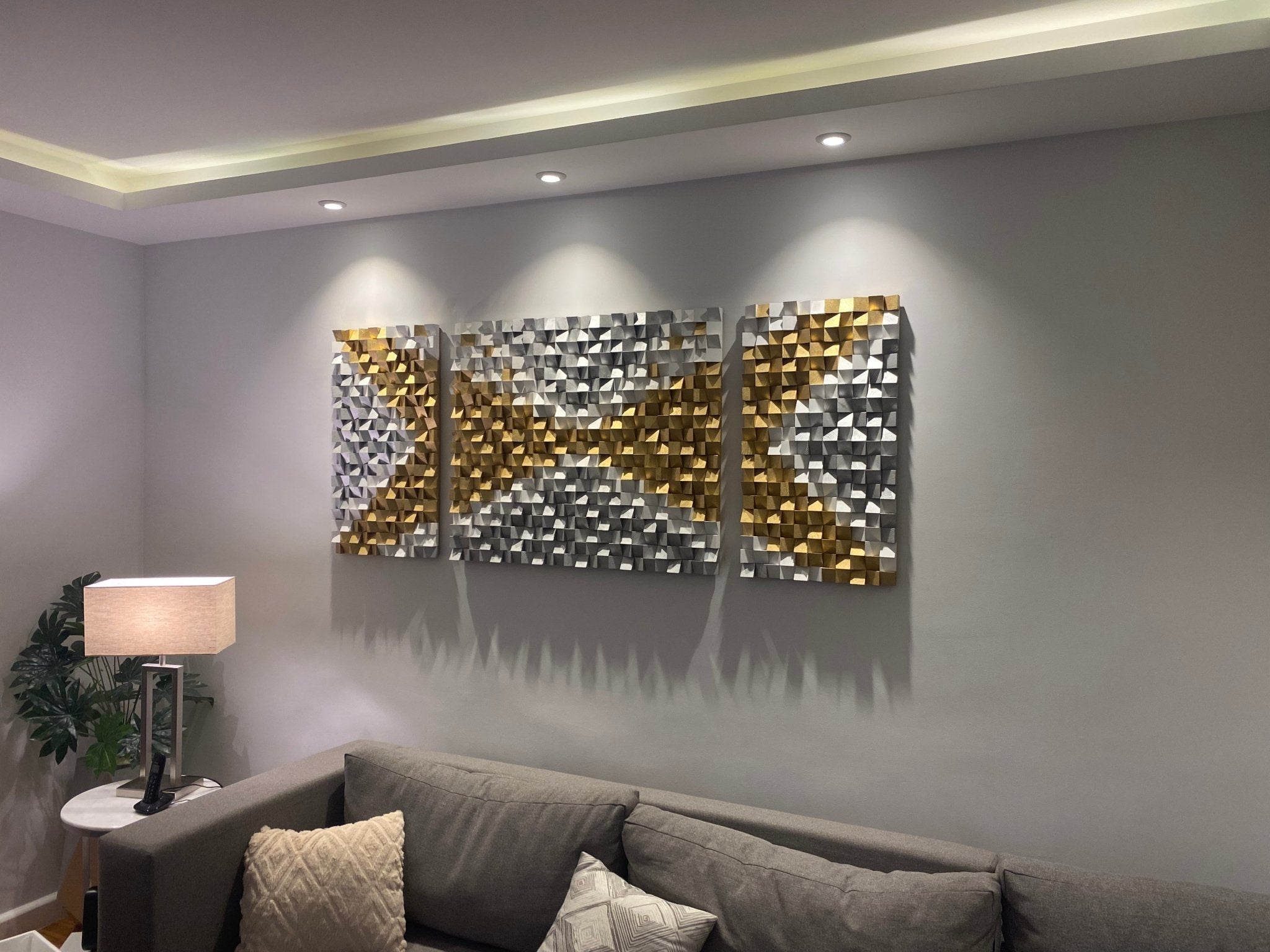 3 Piece Oversized Wall Art by Woodeometry
