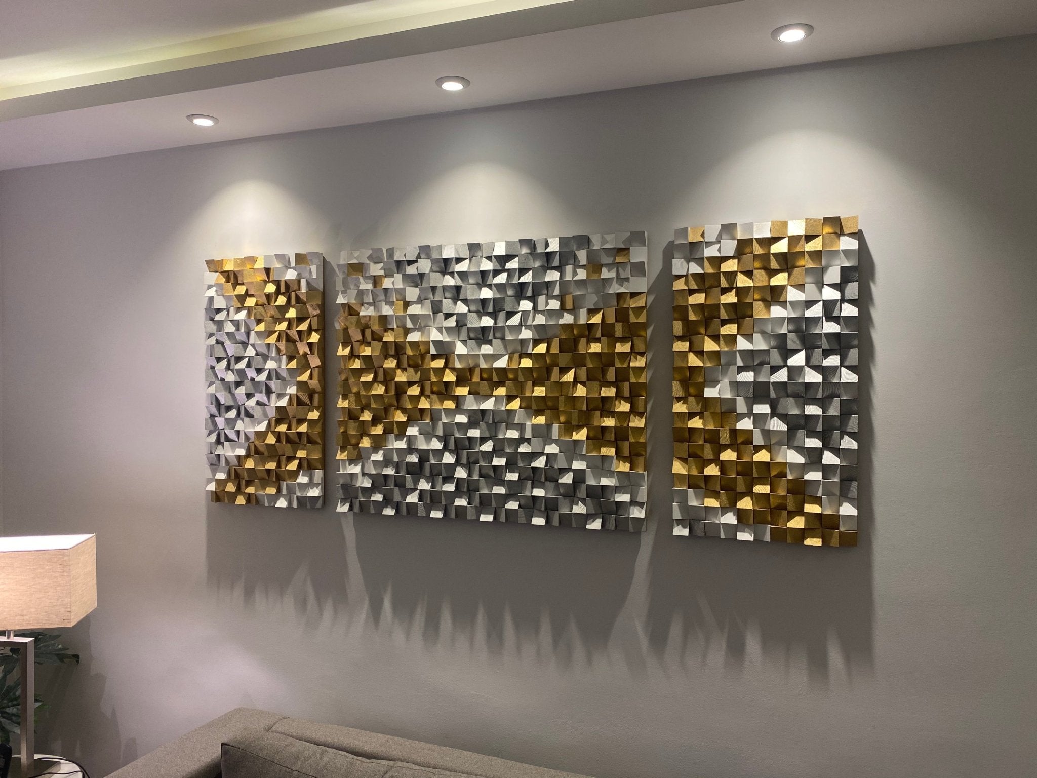 3 Piece Oversized Wall Art by Woodeometry