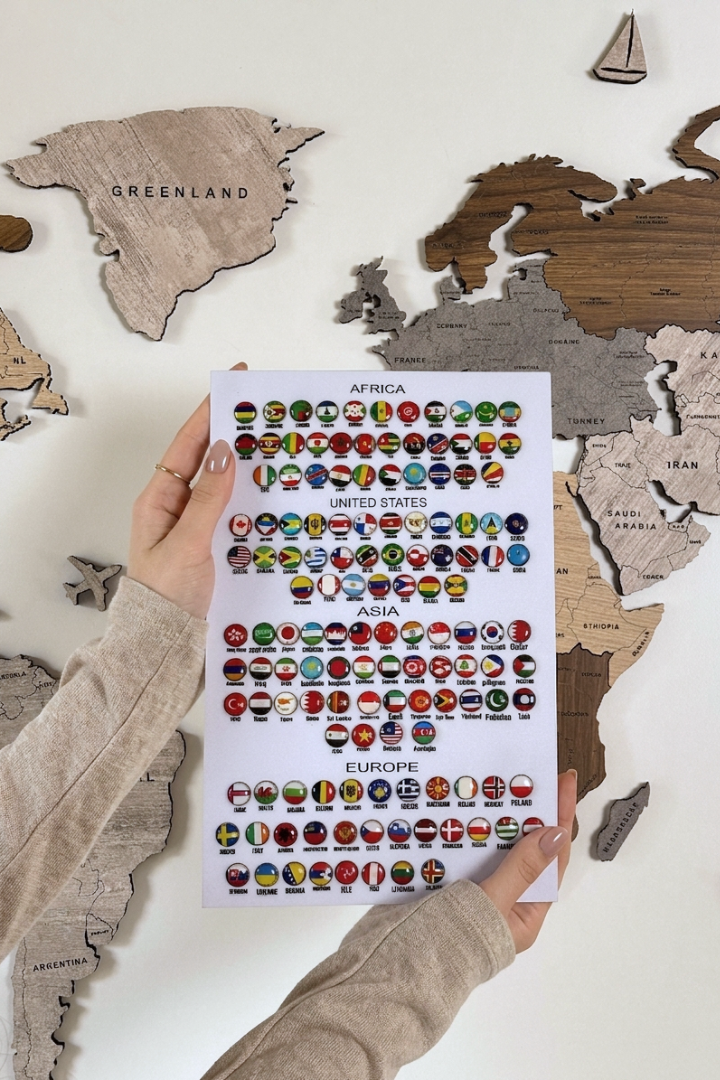 Map Flag Pins