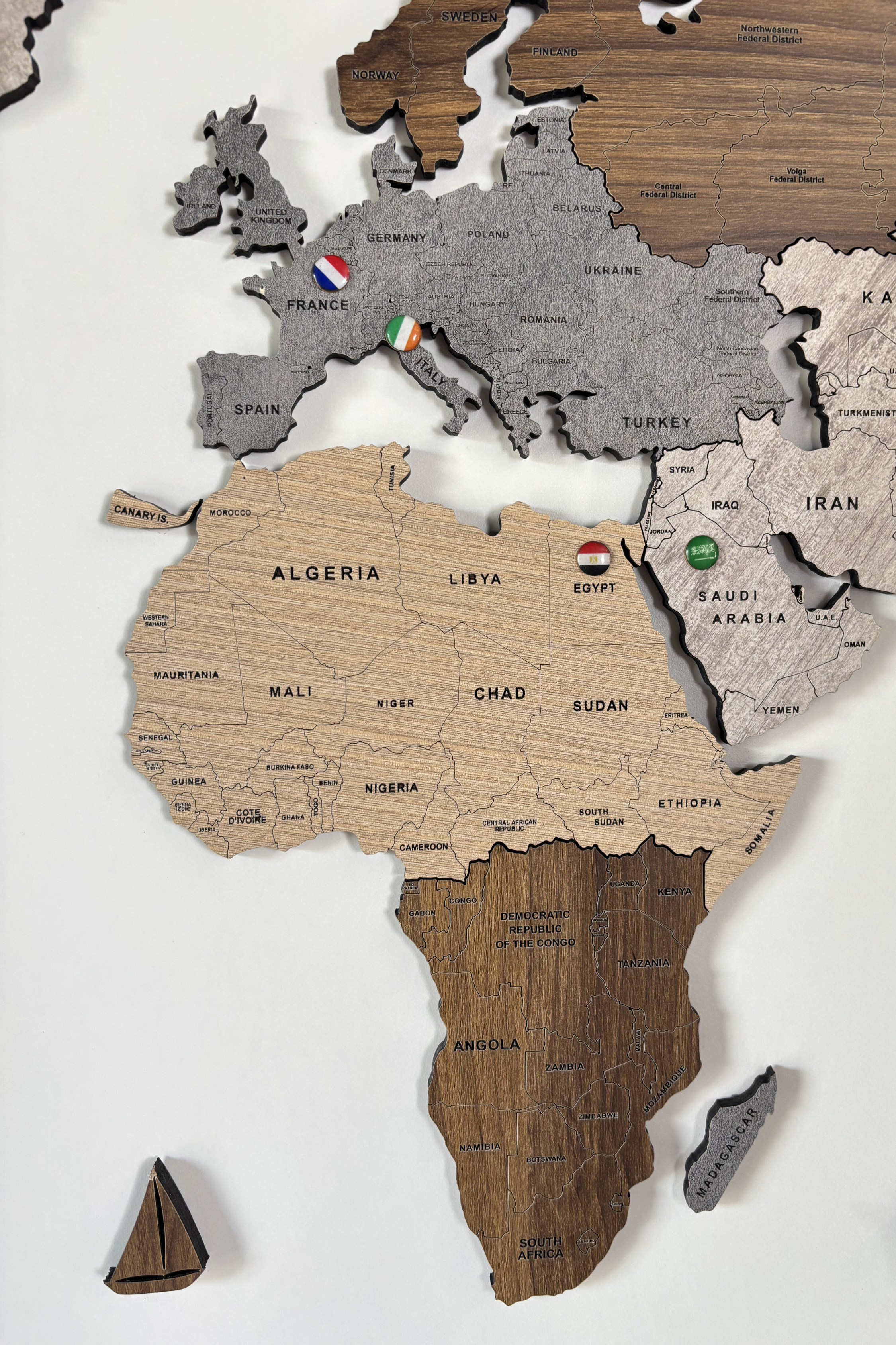 Map Flag Pins
