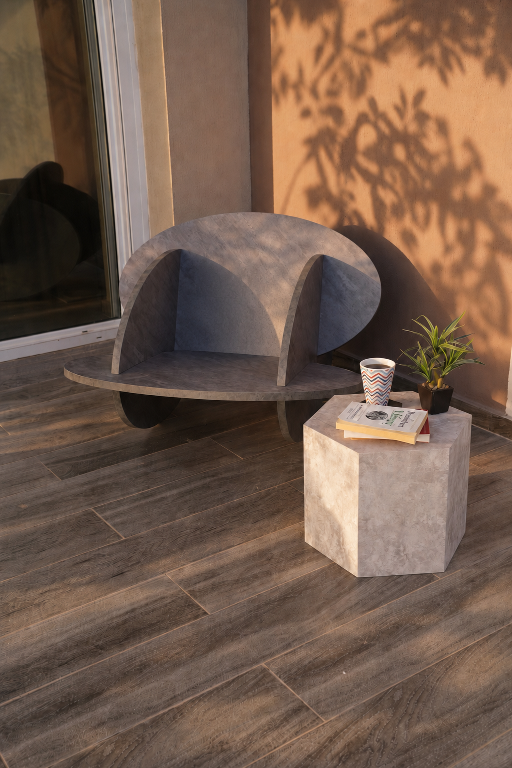 Single Hexagon Table