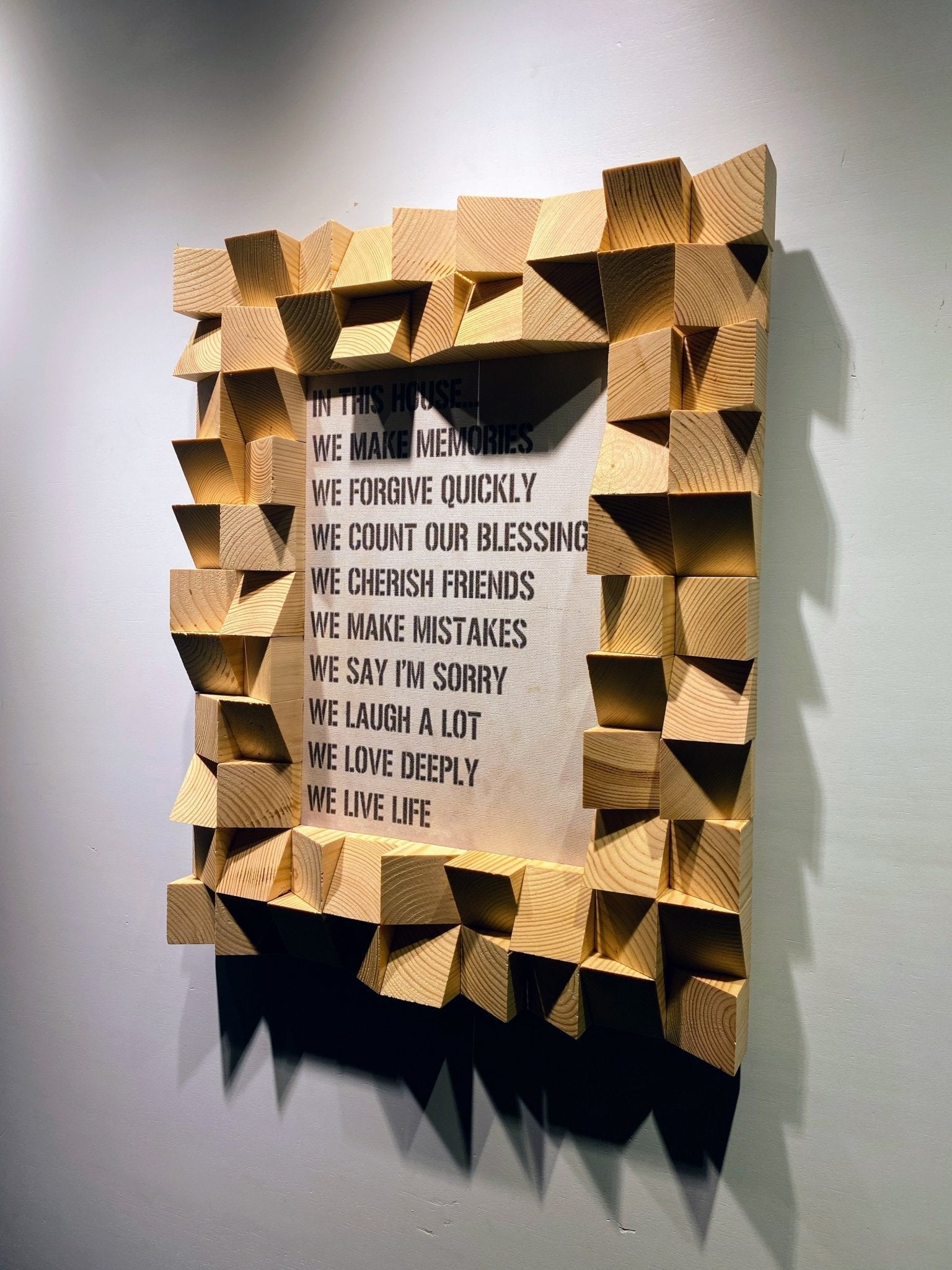 3D Photo Frame For Wall by Woodeometry