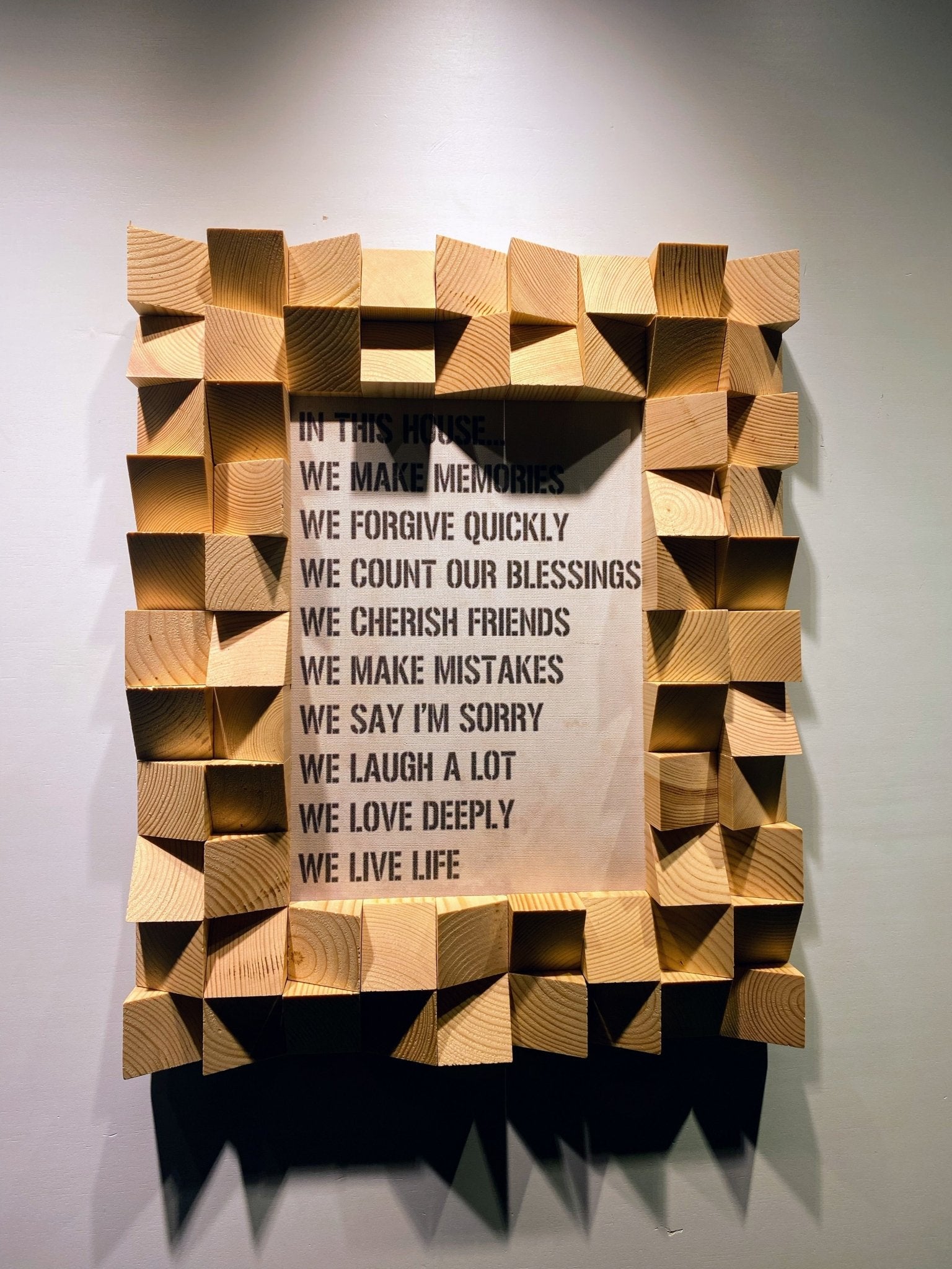 3D Photo Frame For Wall by Woodeometry