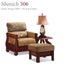 Munich Wooden Sofa Set Warm Comfort in Cream, Rust & Ecru 506