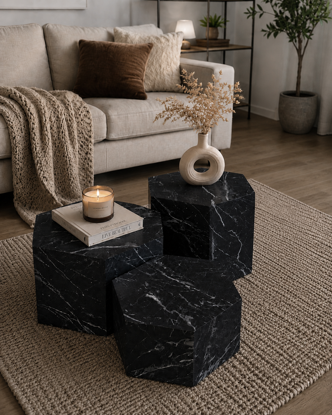 Single Hexagon Table