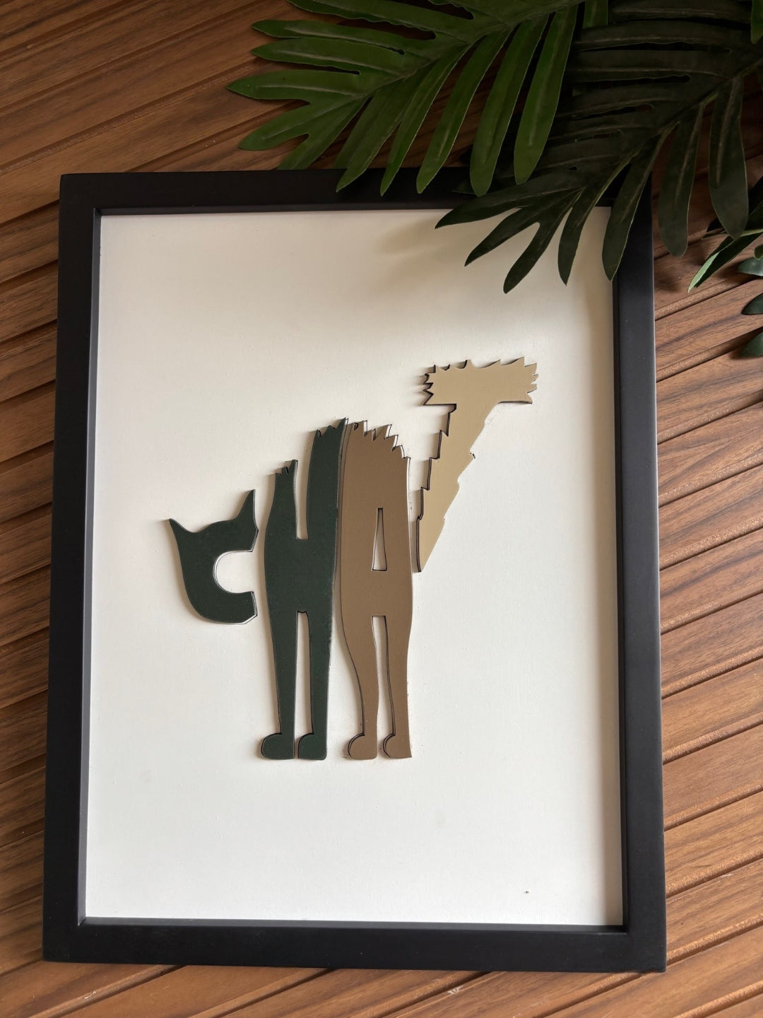 "CHAT" Cat Silhouette - Wall Art