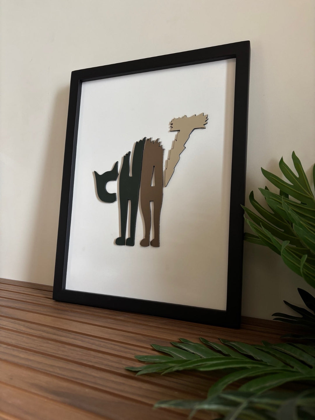 "CHAT" Cat Silhouette - Wall Art