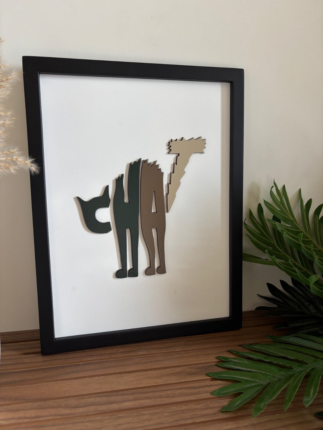"CHAT" Cat Silhouette - Wall Art