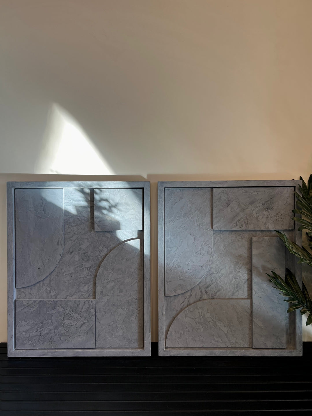 The Mono Set - In Washed Blue - Wooden Wall Art