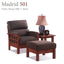 Madrid Wooden Sofa Set Bold Elegance in Green, Bistre & Cream 501