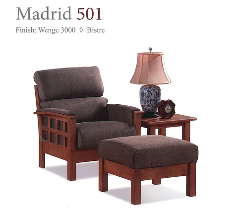 Madrid Wooden Sofa Set Bold Elegance in Green, Bistre & Cream 501