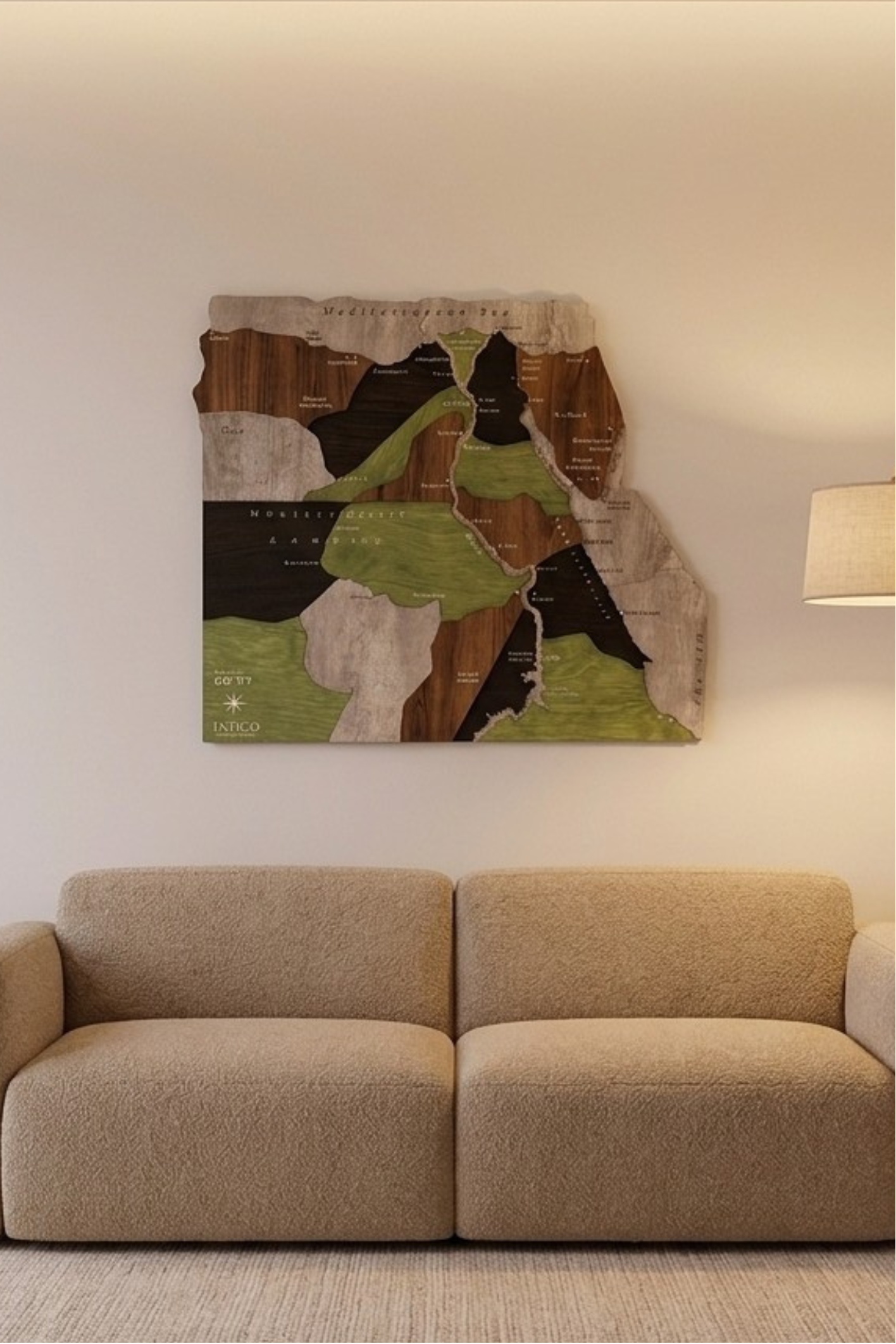 Wooden Egypt Map - Multiple Sizes