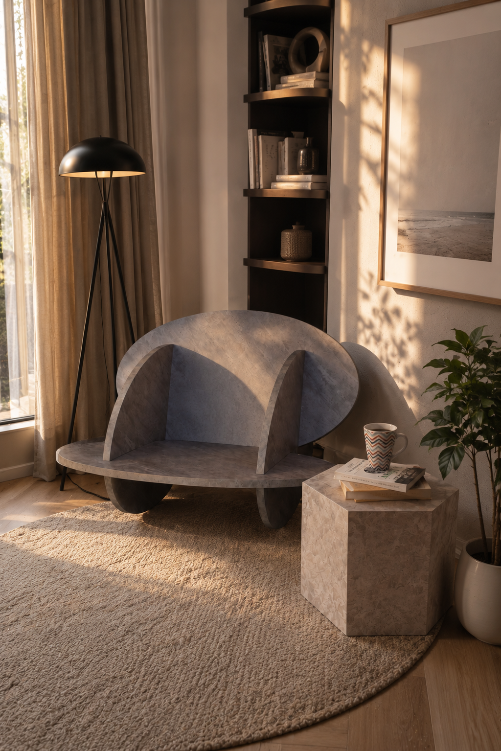 Wooden Round Rocker Chair