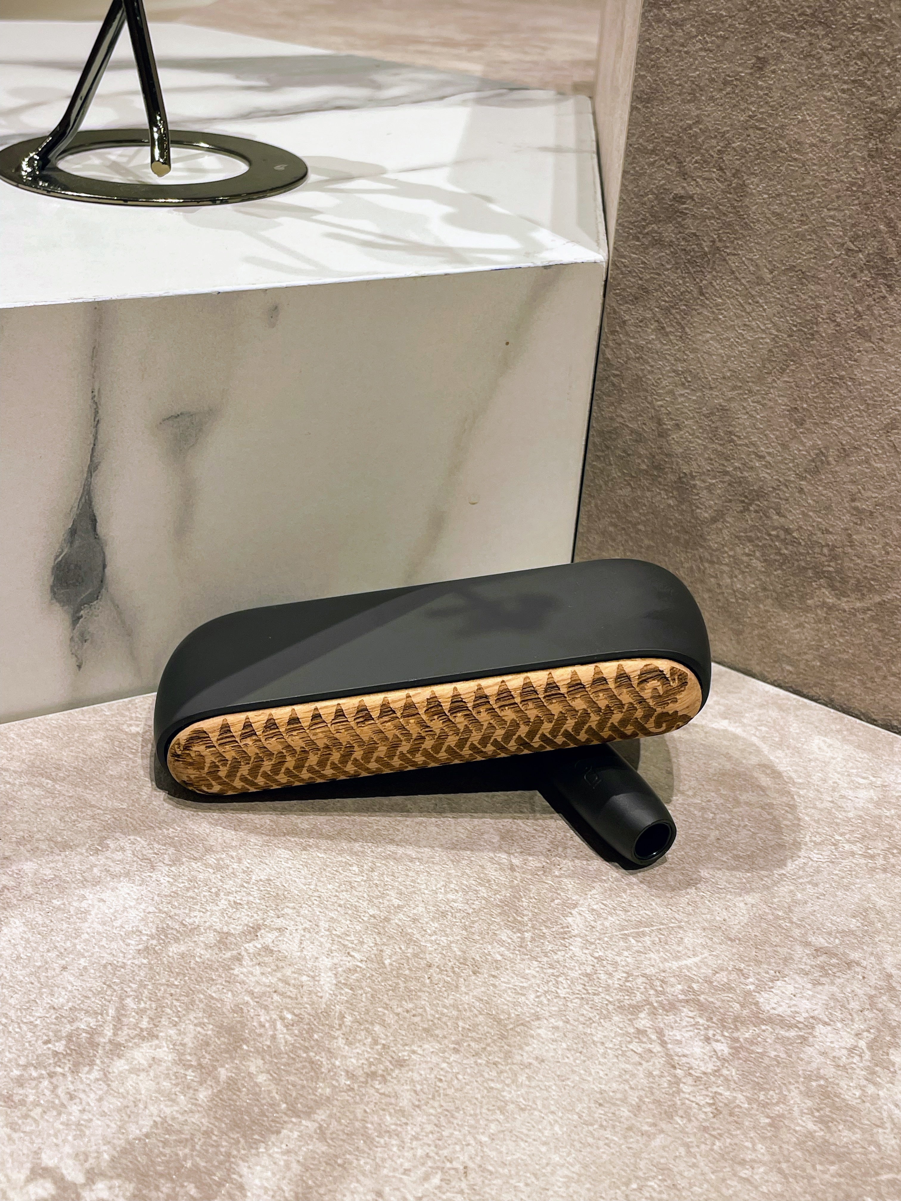 IQos 3 Duo Curved Patterned Wooden Door