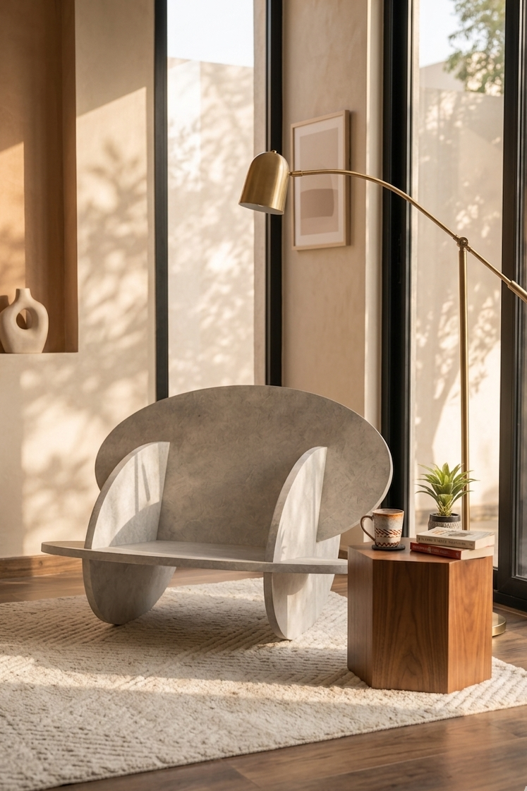 Wooden Round Rocker Chair