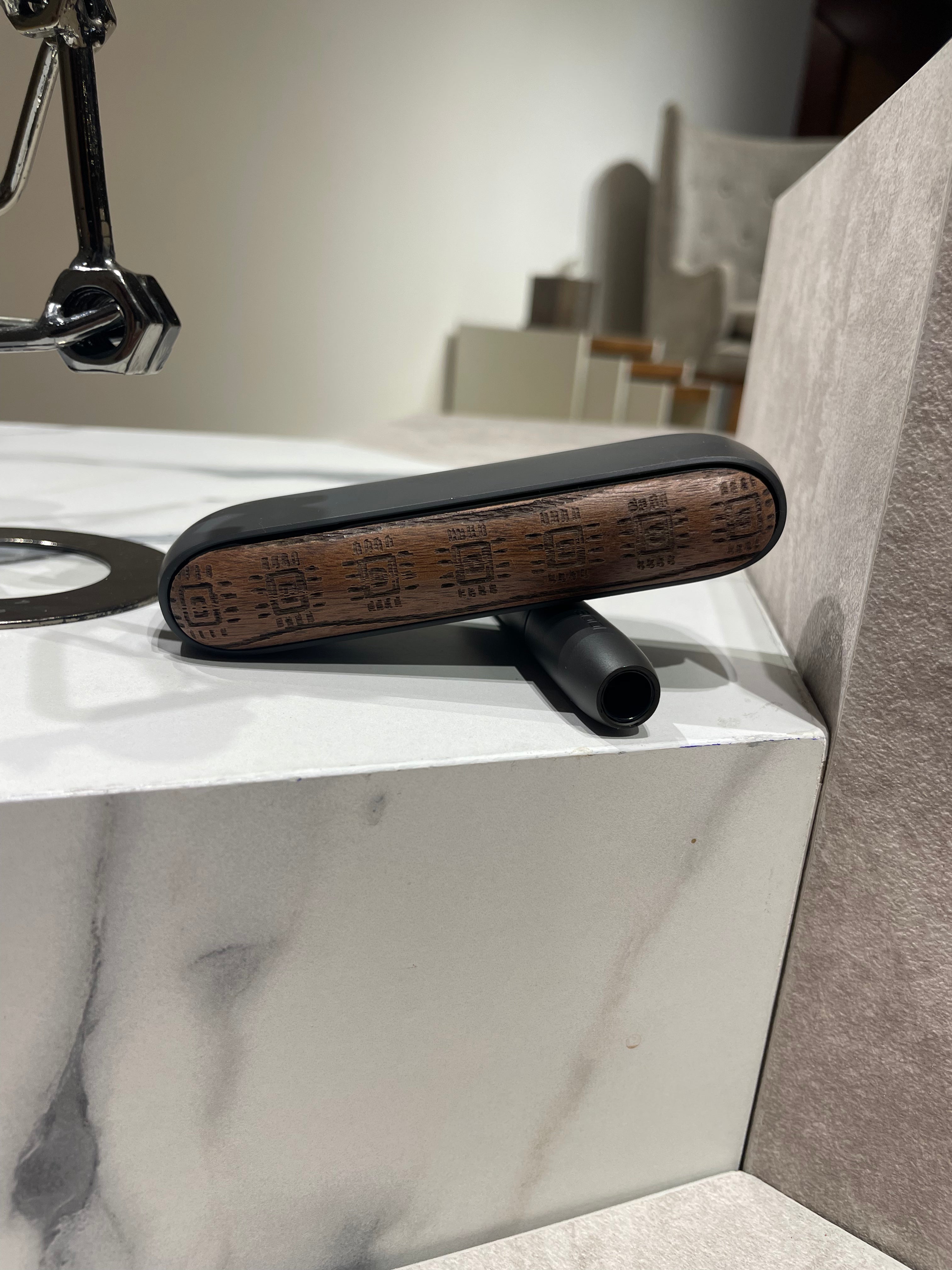 IQos 3 Duo Curved Patterned Wooden Door