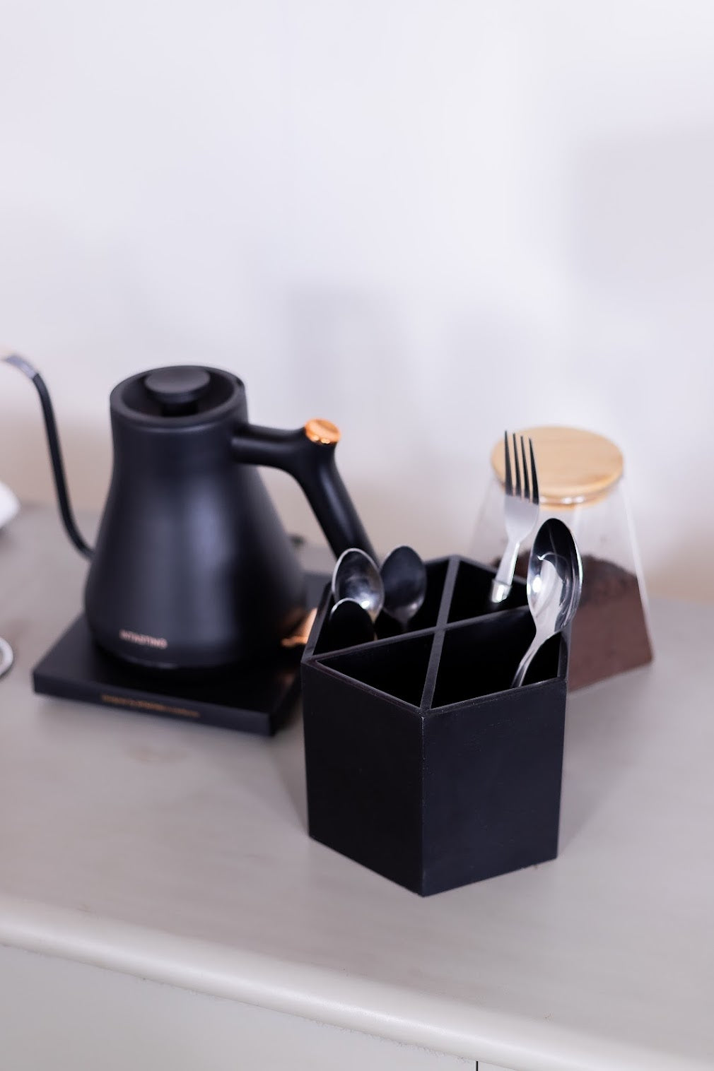 Hexagon Wooden Cutlery Holder