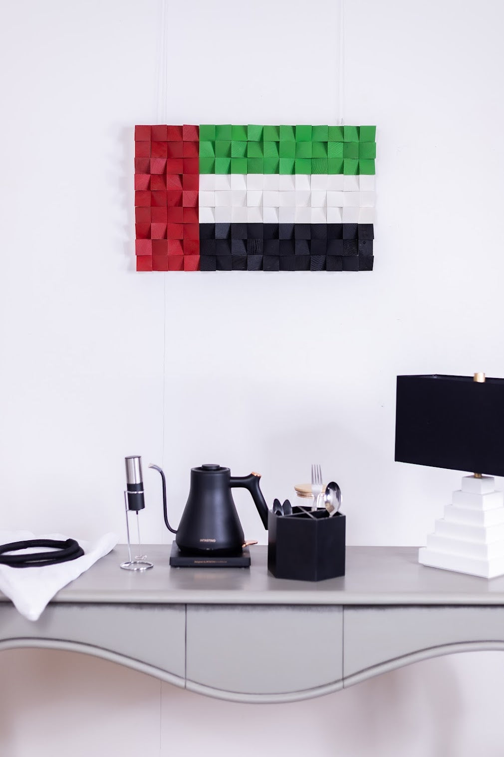 Wooden Emirati Flag Wall Art