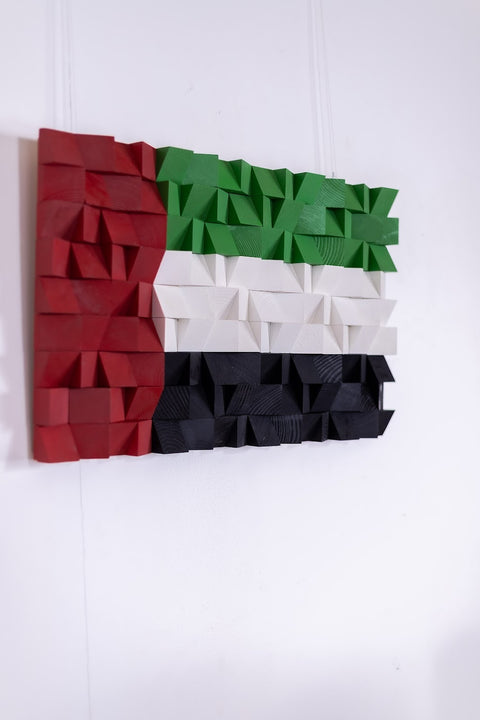 Wooden Emirati Flag Wall Art