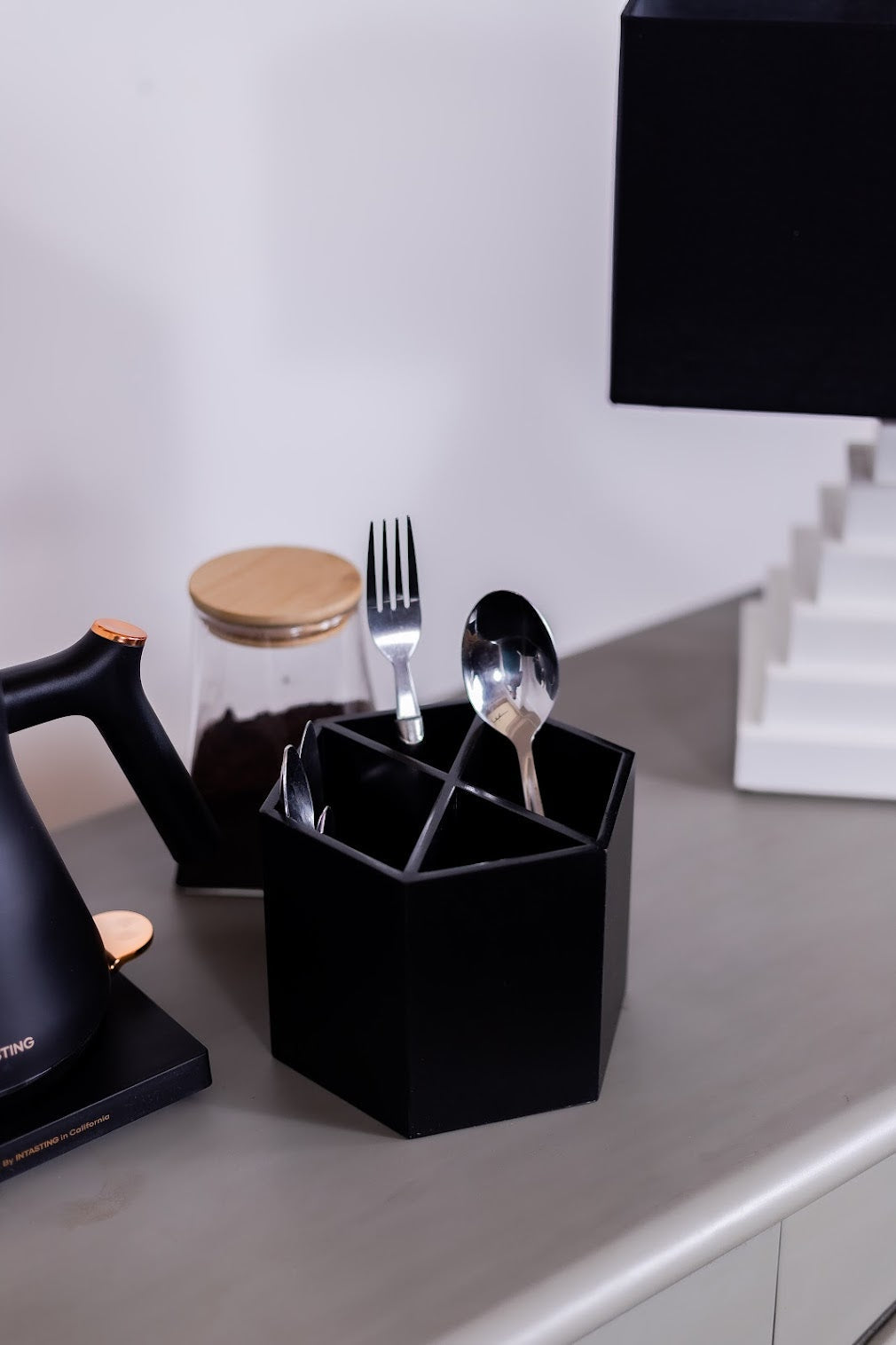 Hexagon Wooden Cutlery Holder