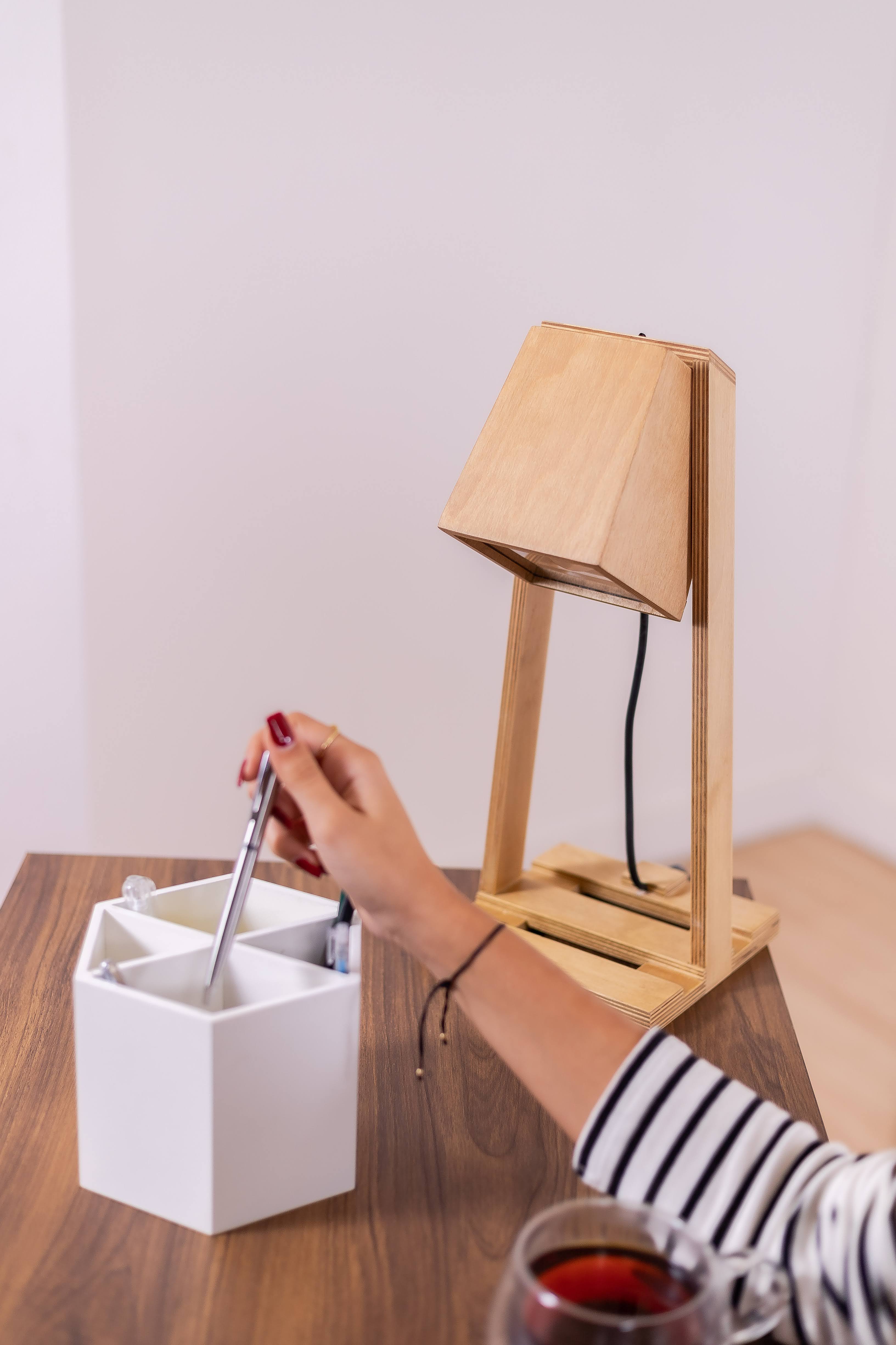 Hexagon Wooden Pen Holder