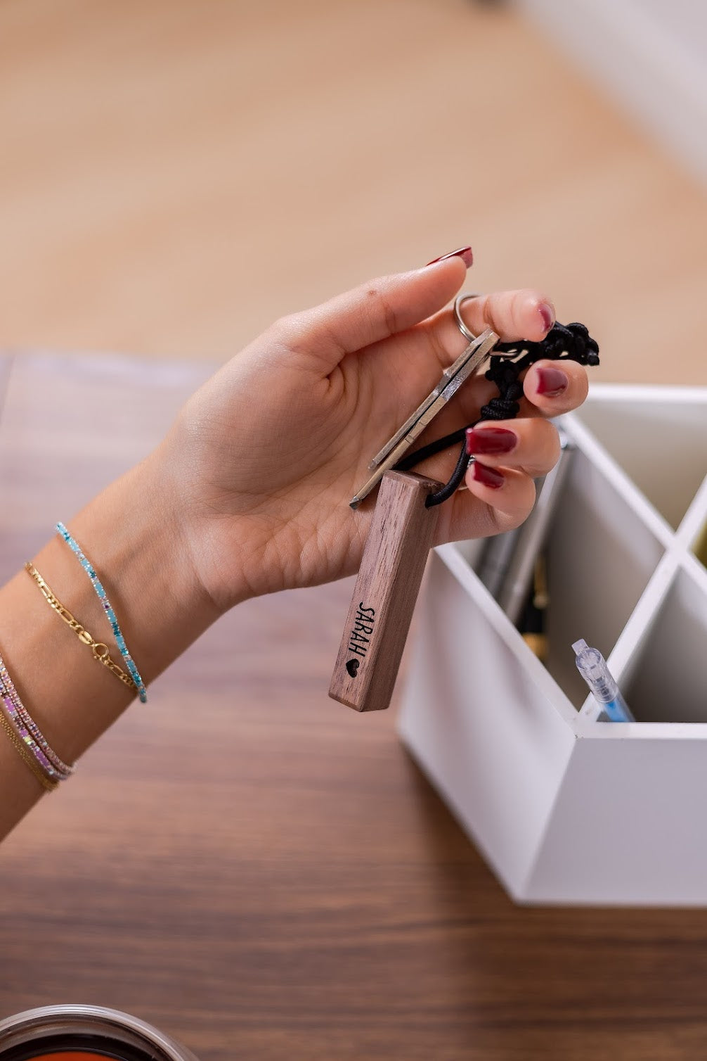 Personalized Wooden Pendant for Keychains