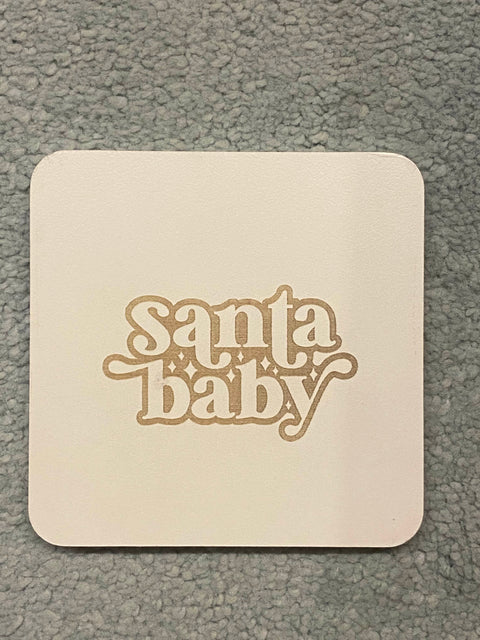 Set of 6 Christmas Wooden Coasters
