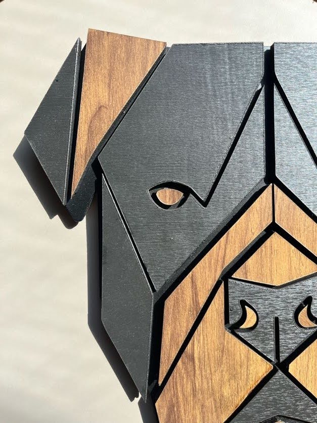 Rottweiler Dog Face Wall Art