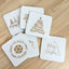 Wooden Christmas Coasters - Set of 6