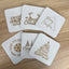 Wooden Christmas Coasters - Set of 6