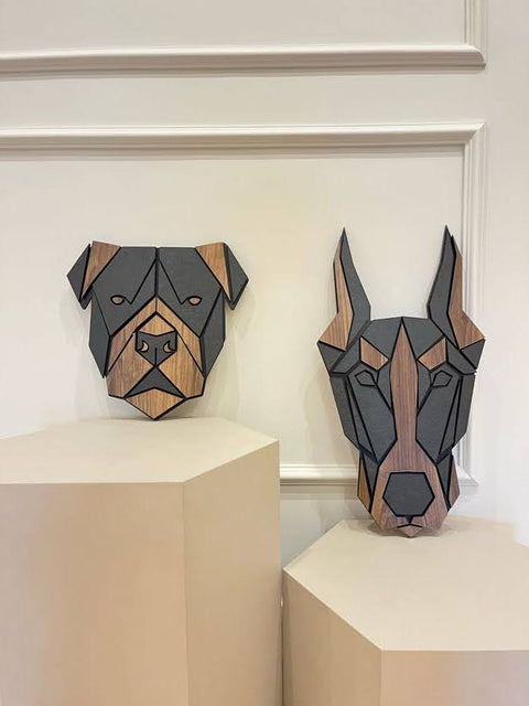 Doberman and Rottweiler Wall Art Set