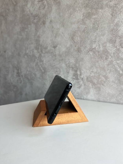 Handcrafted Wooden Mobile Holder – Sleek and Functional