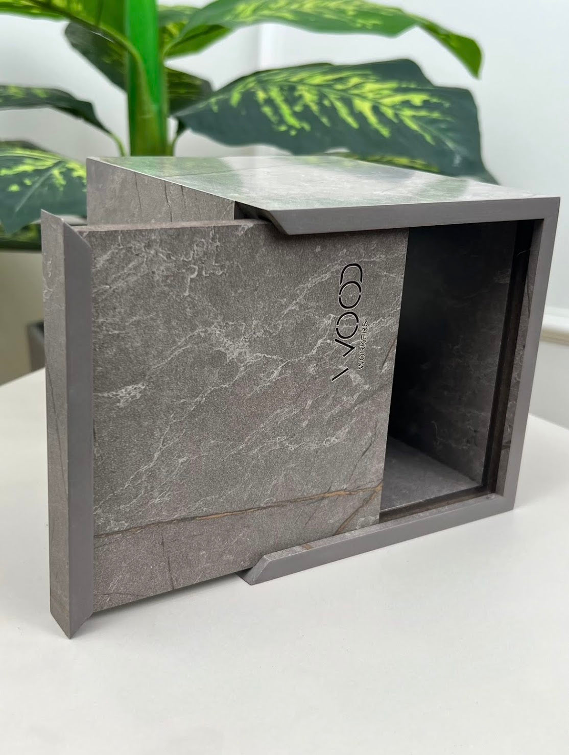 Elegant Marble Texture Square Tissue Box