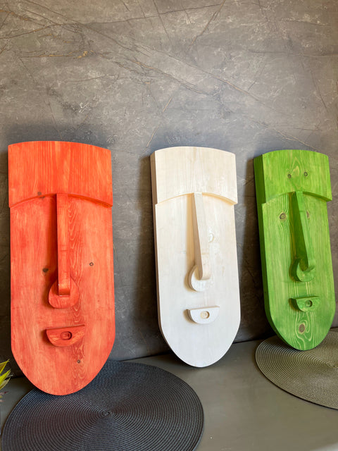 Wooden Masks Set