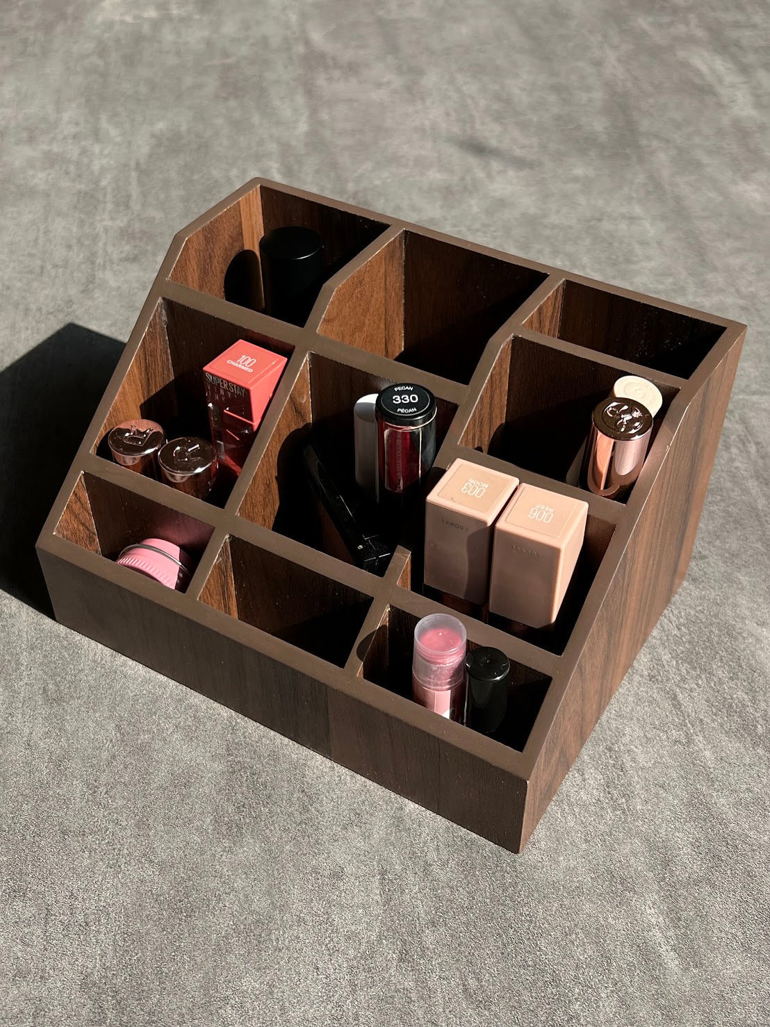 Wooden makeup organizer - various colors