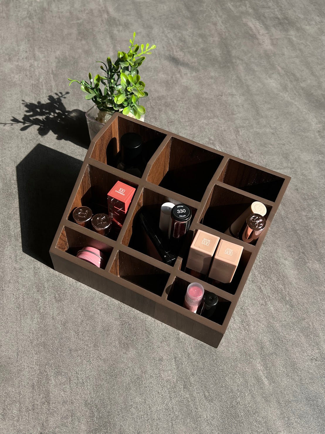 Wooden makeup organizer - various colors
