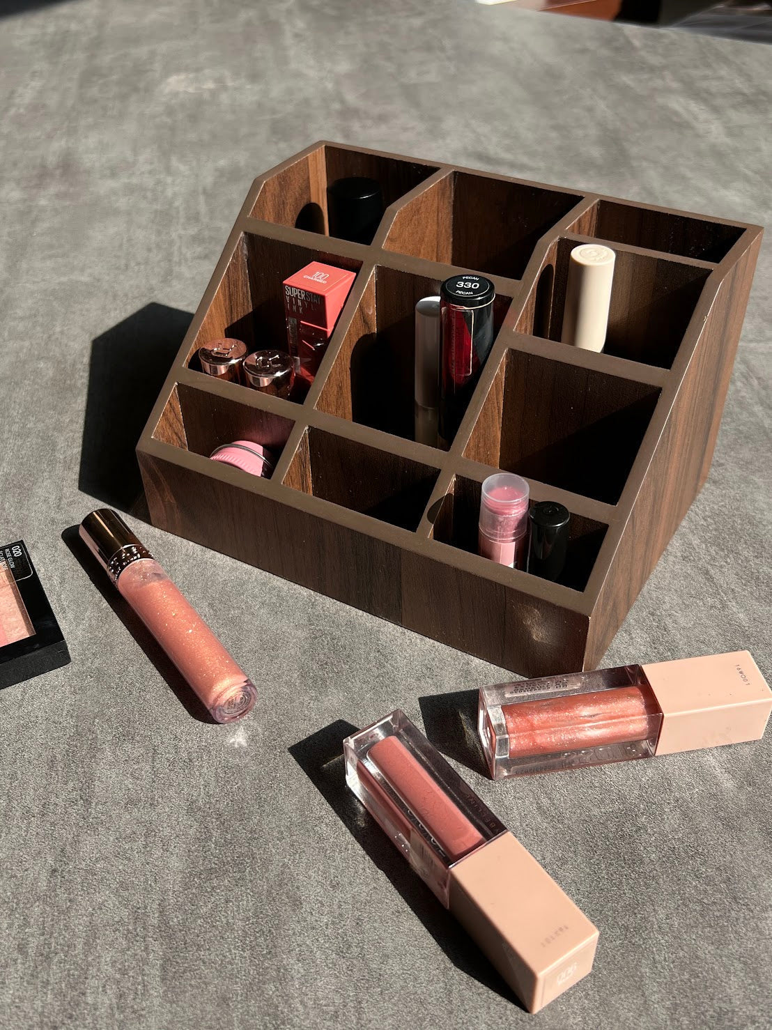 Wooden makeup organizer - various colors