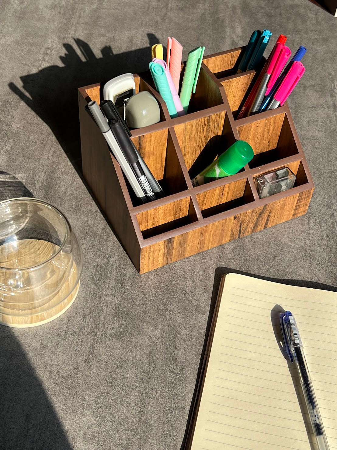 Multipurpose Wooden Organizer - Country Brown