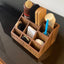 Wooden Shoe Shine Kit Holder- Country Brown