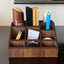 Wooden Shoe Shine Kit Holder- Dark Walnut