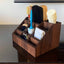 Wooden Shoe Shine Kit Holder- Dark Walnut