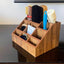 Wooden Shoe Shine Kit Holder- Country Brown