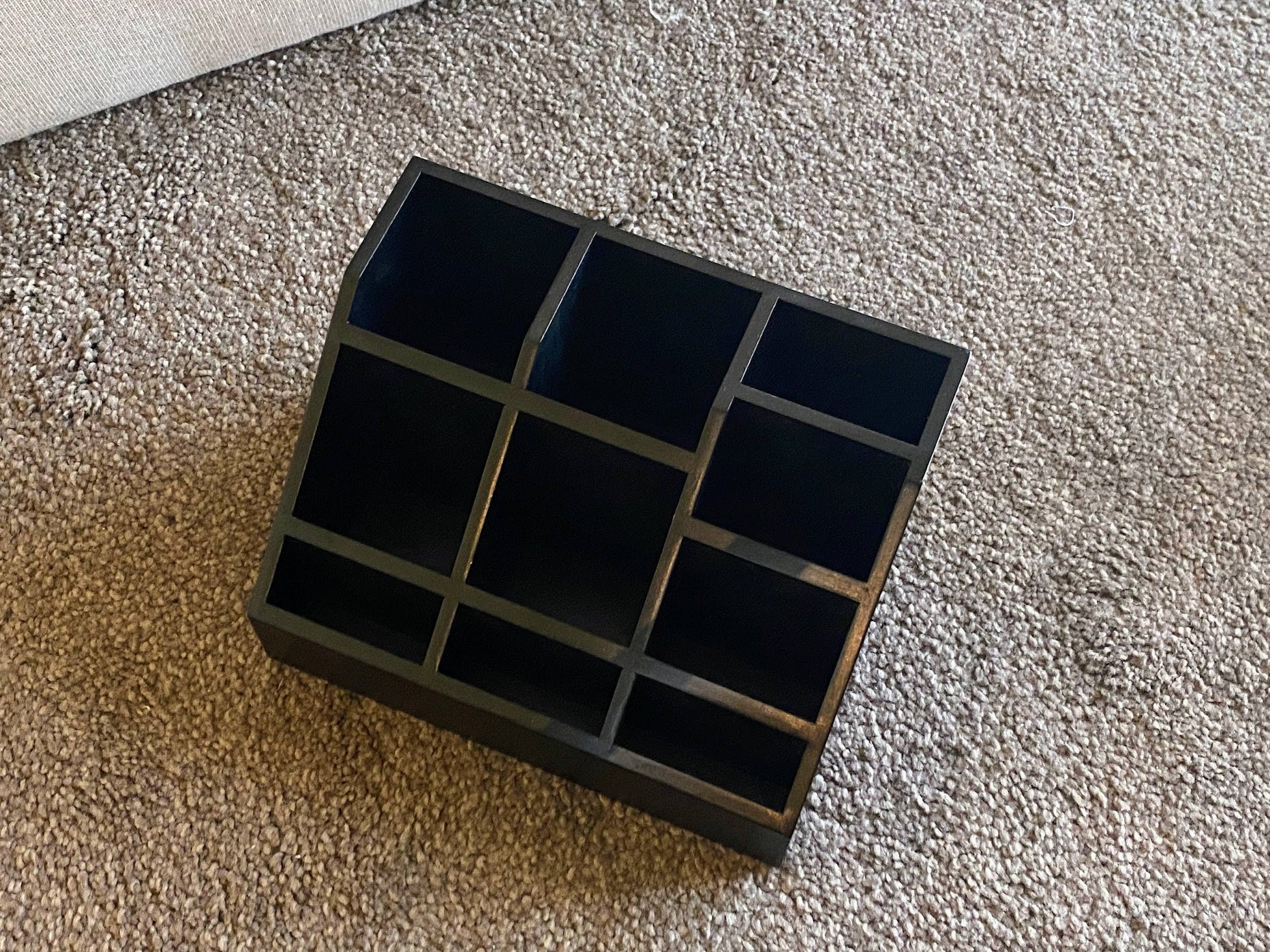 Multipurpose Wooden Organizer - Solid black