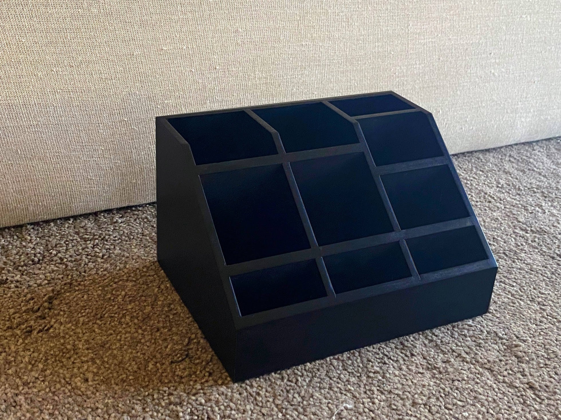 Multipurpose Wooden Organizer - Solid black