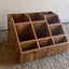 Wooden Shoe Shine Kit Holder- Country Brown