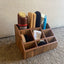 Wooden Shoe Shine Kit Holder- Country Brown