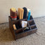 Wooden Shoe Shine Kit Holder- Dark Walnut