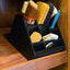 Wooden Shoe Shine Kit Holder- Solid black